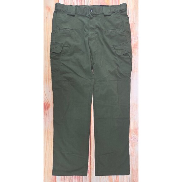5.11 Tactical Mens Ripstop Cargo Pants 36x34 Green Durable Outdoor Wear - Picture 1 of 8